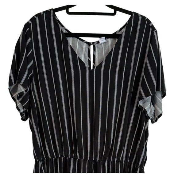 Old Navy Black and White Striped Dress - Picture 2 of 6